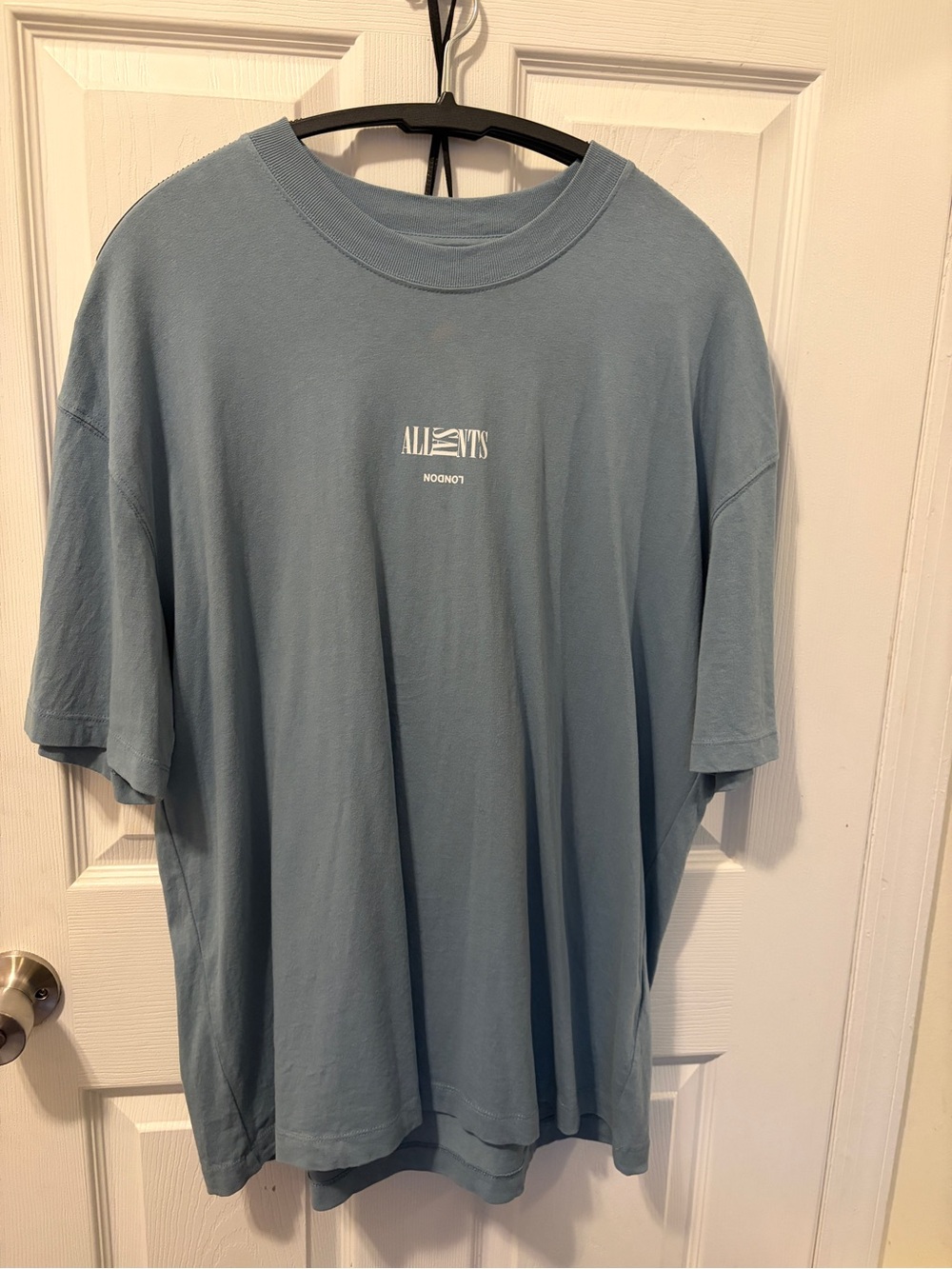 All Saints Burman Light Blue oversized T-Shirt
